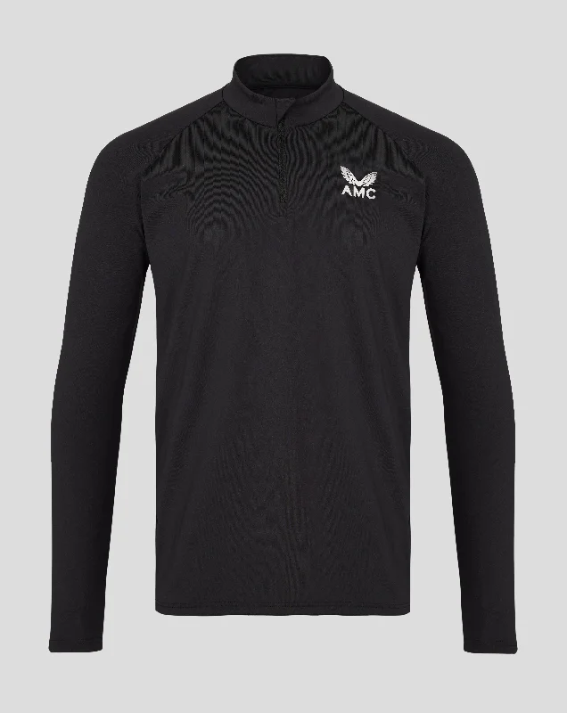 Black AMC Melbourne Active 1/4 Zip Mid Layer