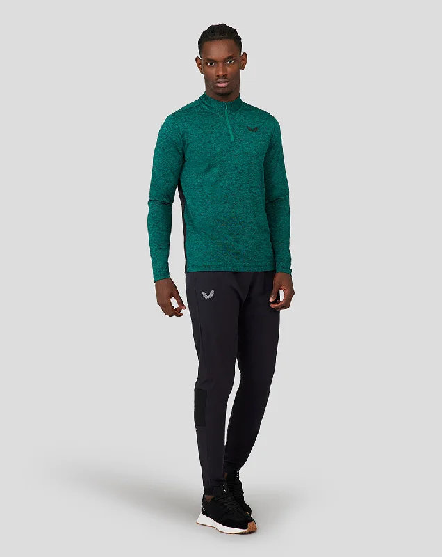 Core Essentials Standard Colour Block 1/4 ZIP - Gem Marl