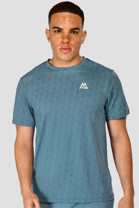 Crux Knit T-Shirt - Steel Blue