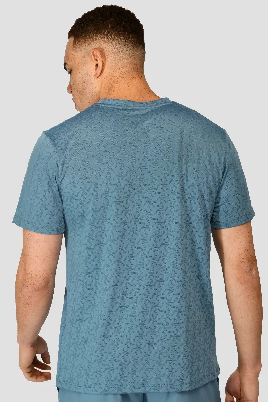 Crux Knit T-Shirt - Steel Blue