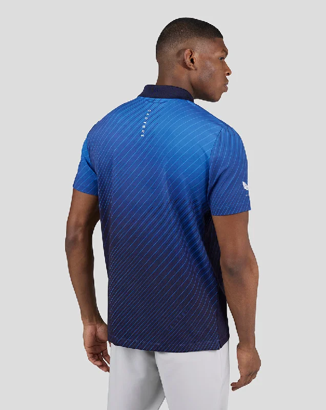 Golf Geo Print Polo - Midnight Navy