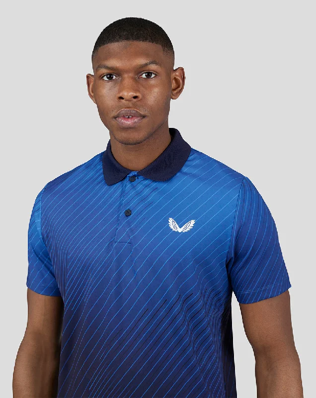 Golf Geo Print Polo - Midnight Navy