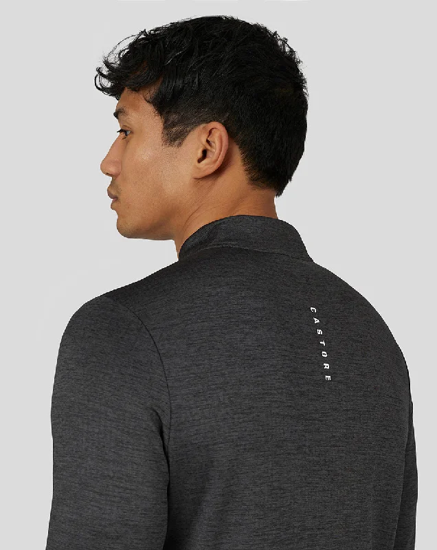 Men’s Active Long Sleeve Marl Quarter Zip - Gunmetal