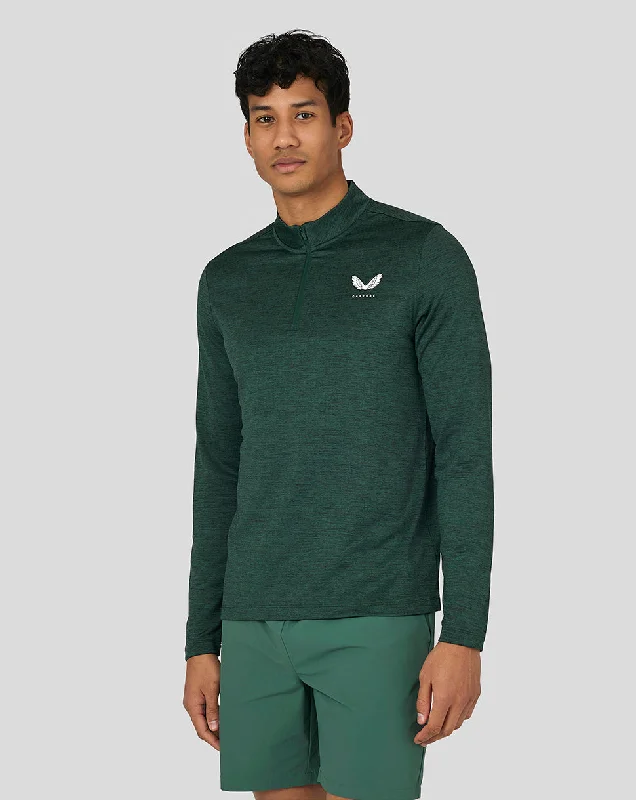 Men’s Active Marl Quarter Zip - Green