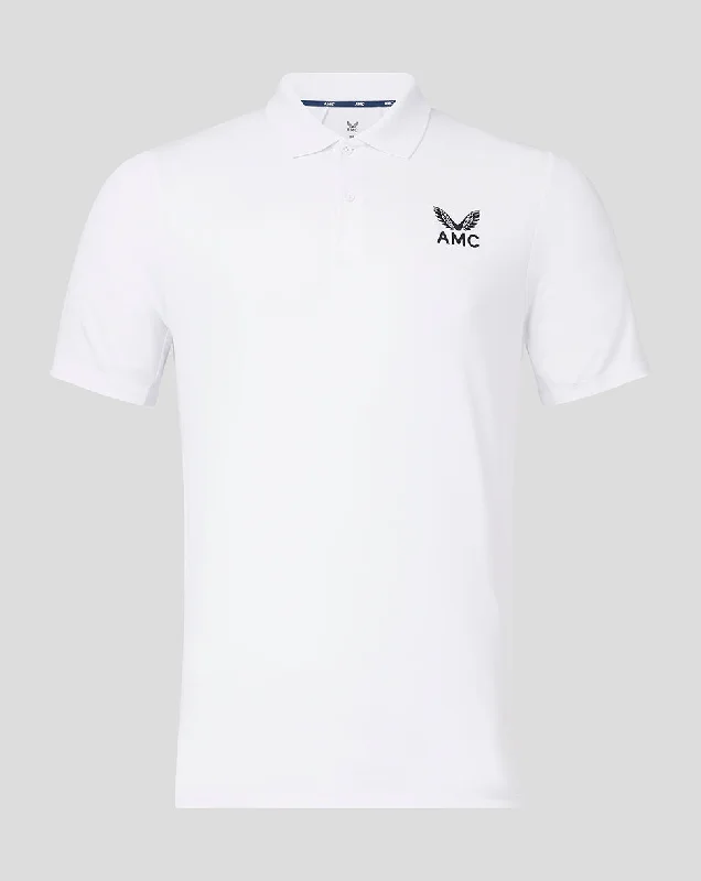 Men’s AMC Short Sleeve Technical Polo Top – White