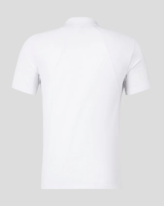 Men’s AMC Short Sleeve Technical Polo Top – White