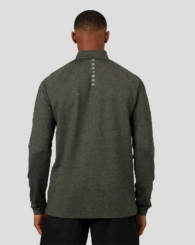 Men’s Flow Long Sleeve Standard Quarter Zip Top - Olive Marl