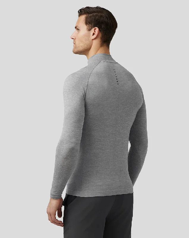 Men’s Golf Body Mapped Seamless Quarter Zip Top - Steel