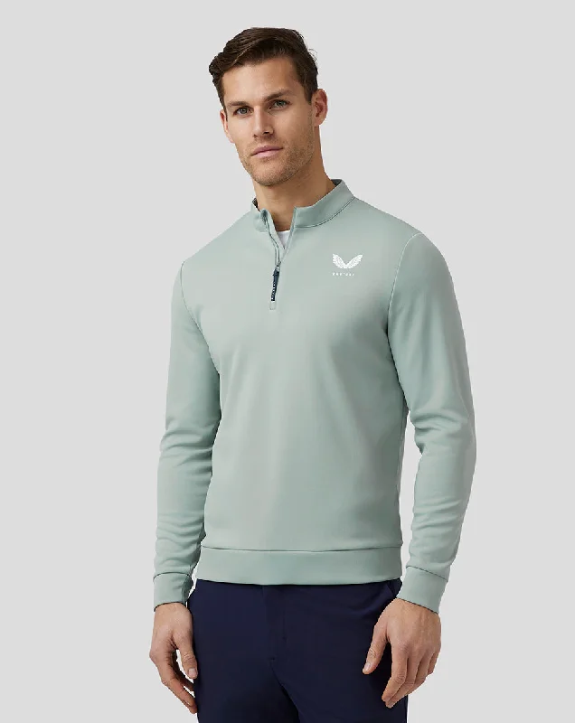 Men’s Golf Club Classic Quarter Zip Top - Stone Blue