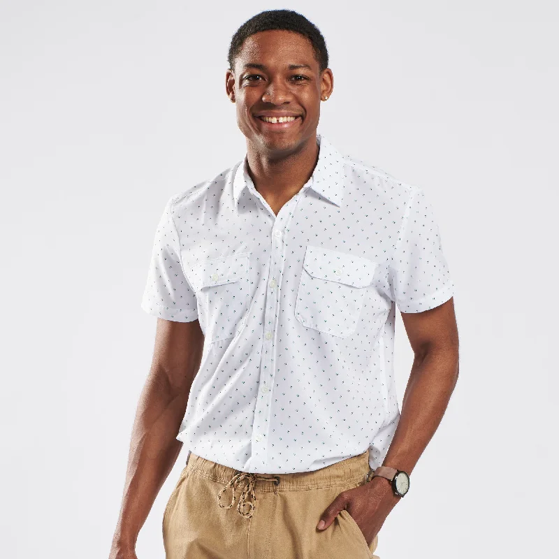 Men's Casual Collared Button-Up Shirt