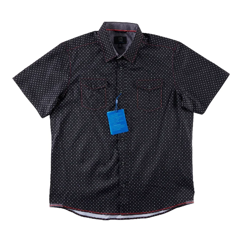 Men's Collared Short Sleeve Button Up Shirt