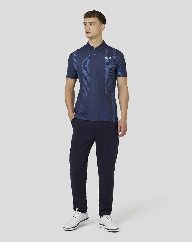 Men's Golf Printed Polo - Navy