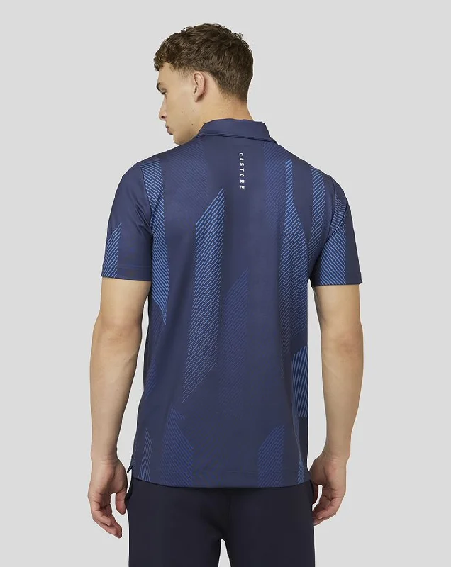 Men's Golf Printed Polo - Navy