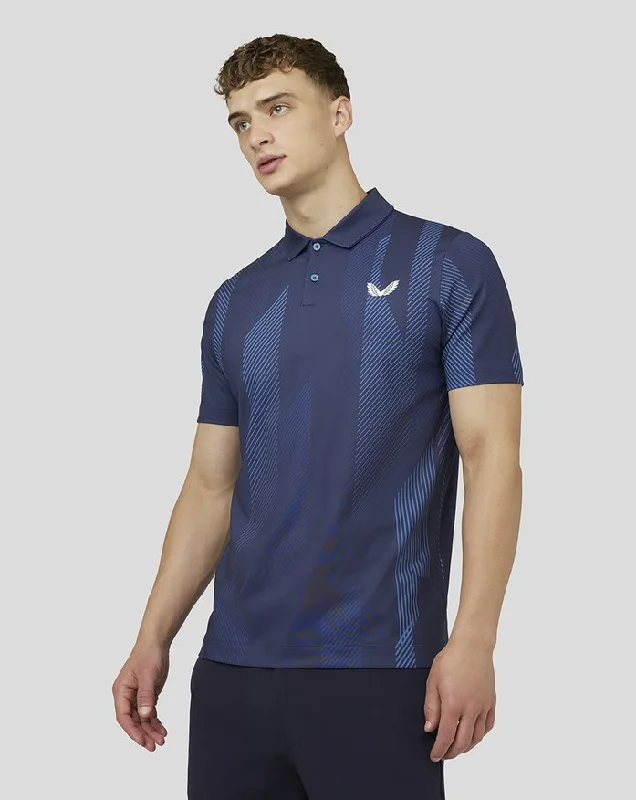 Men's Golf Printed Polo - Navy