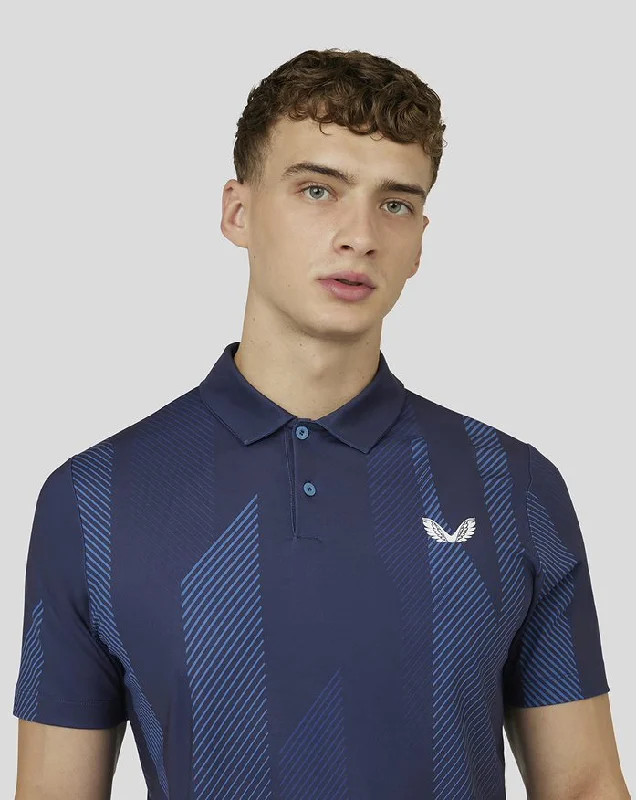 Men's Golf Printed Polo - Navy