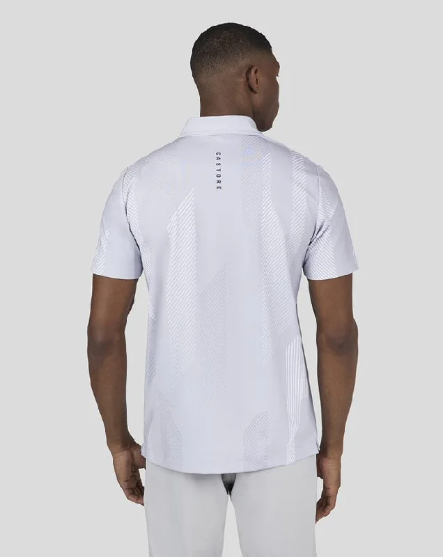 Men's Golf Printed Polo - Stone Grey