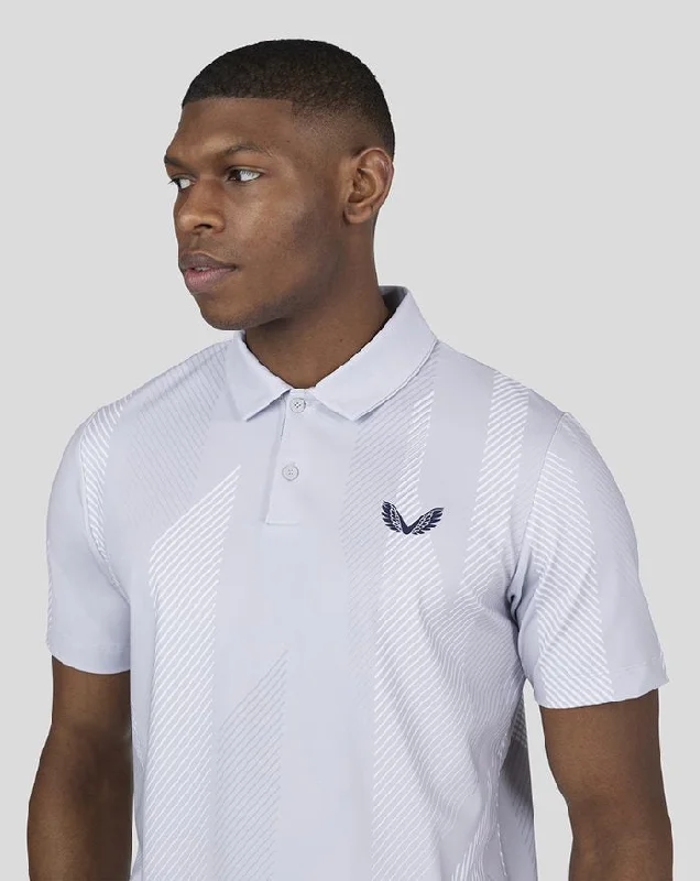 Men's Golf Printed Polo - Stone Grey