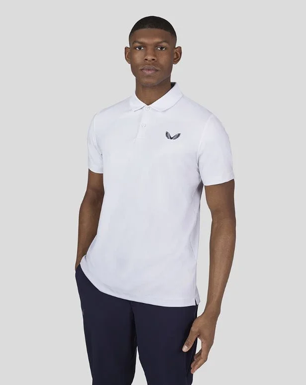 Men's Golf Printed Polo - White