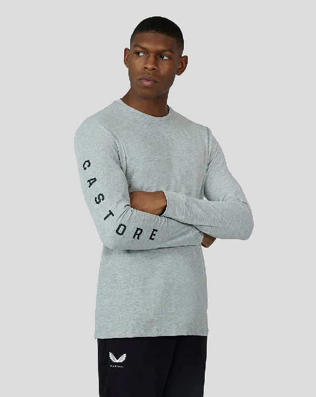 Mist Marl Graphic Long Sleeve T-Shirt