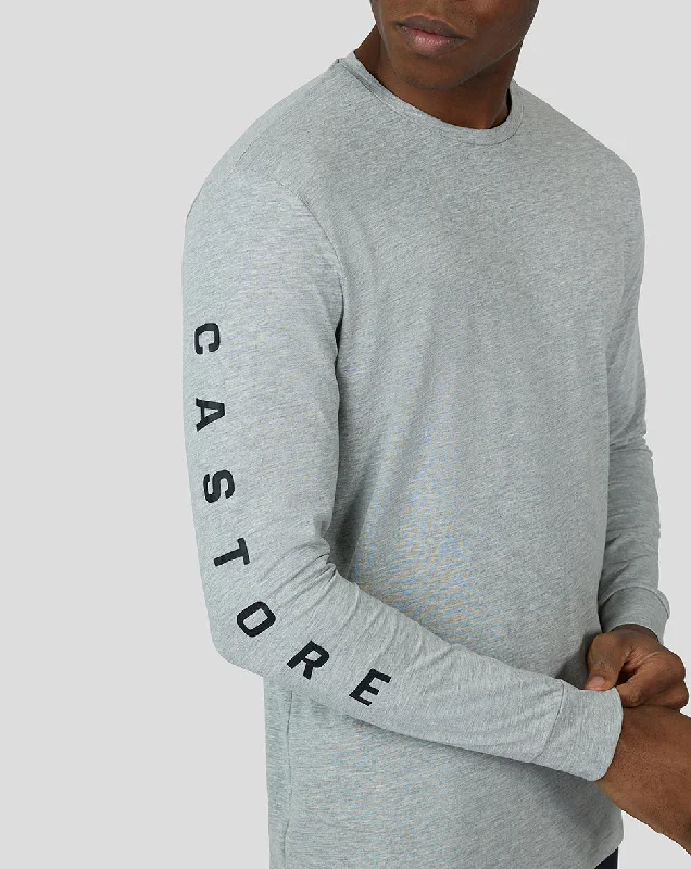 Mist Marl Graphic Long Sleeve T-Shirt