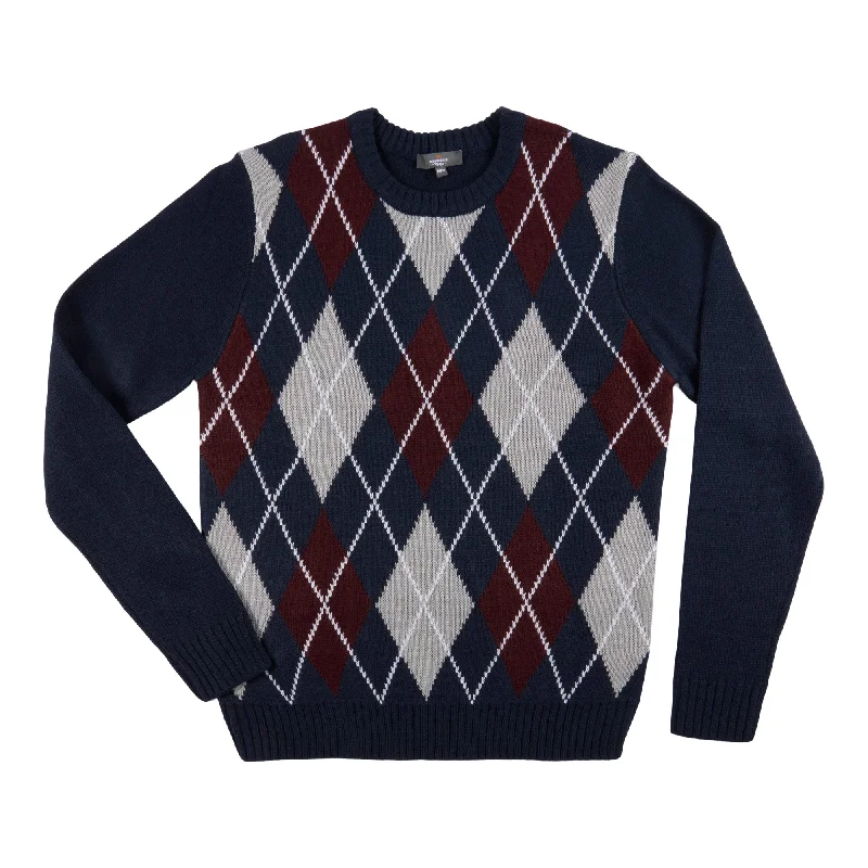 Mountain Ridge Men's Argyle Crew Neck Sweater