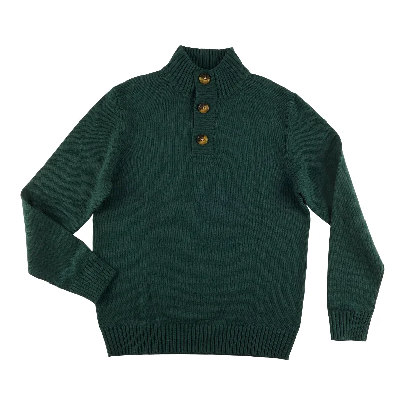 Mountain Ridge Men's Button Mock Neck Sweater