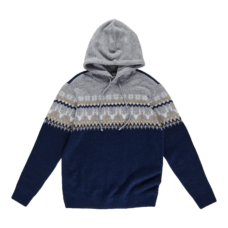 Mountain Ridge Men's Casual Jacquard Hoodie