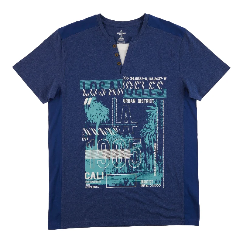 Mountain Ridge Men's Graphic Henley T-Shirt