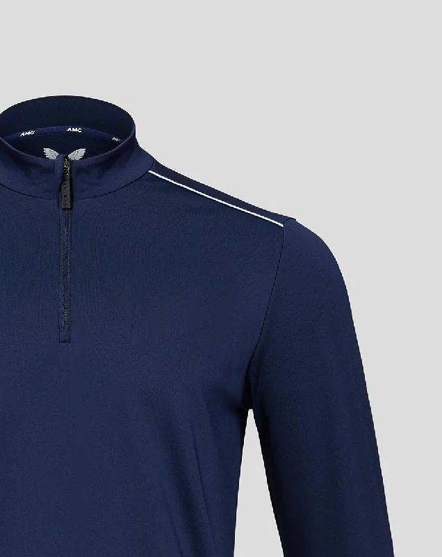 Navy/White AMC 1/4 Zip Top