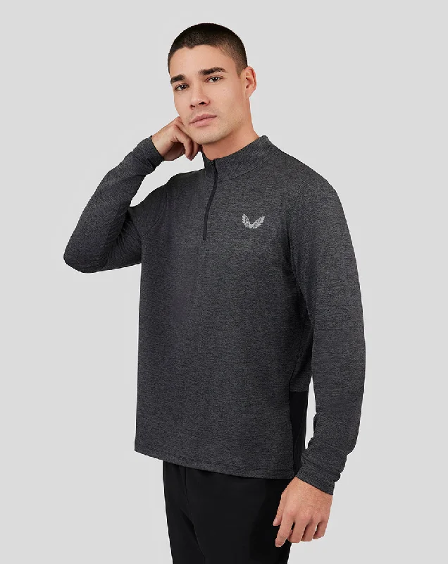 Onyx Carbon Capsule Marl and Mesh 1/4 Zip