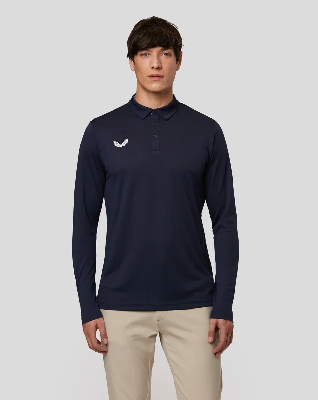 Peacoat Long Sleeve Golf Polo