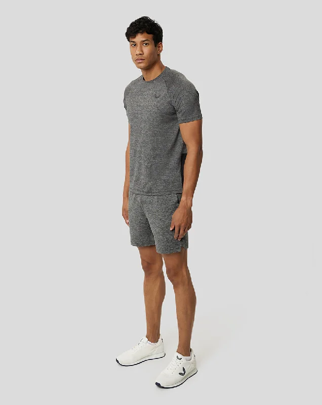 Sharkskin Mesh and Marl Carbon Tee