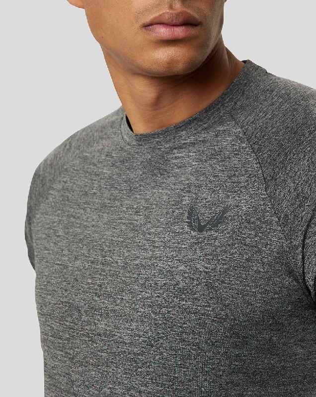 Sharkskin Mesh and Marl Carbon Tee