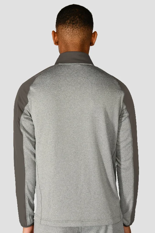 Summit Poly 1/4 Zip - Platinum Grey Marl/Cement Grey