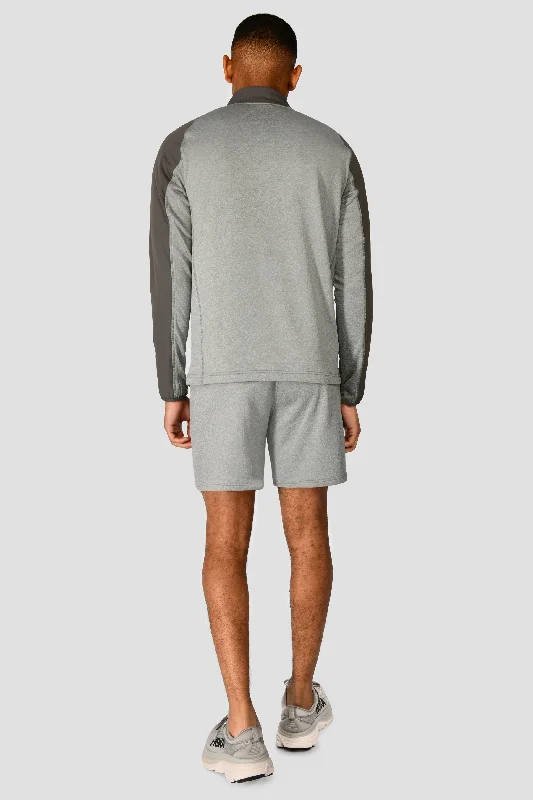 Summit Poly 1/4 Zip - Platinum Grey Marl/Cement Grey