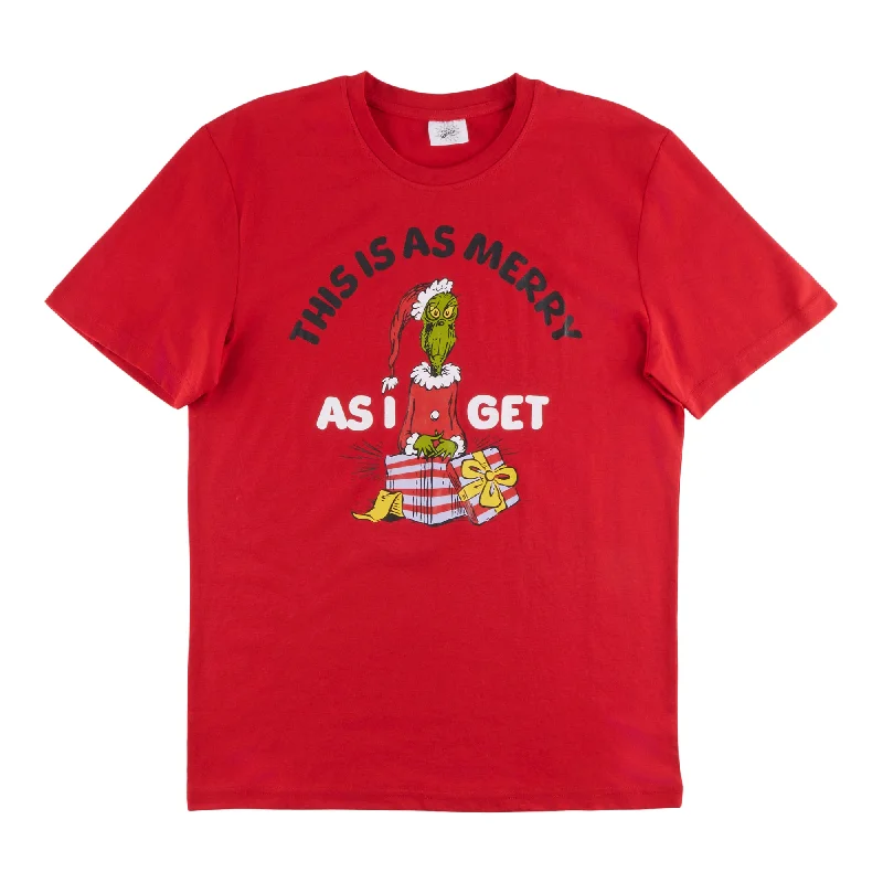 The Grinch Men's Licensed Casual Crew Neck T-Shirt, English