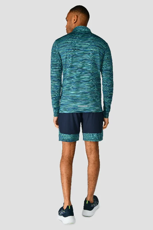 Trail 1/4 Zip - Navy/Turquoise