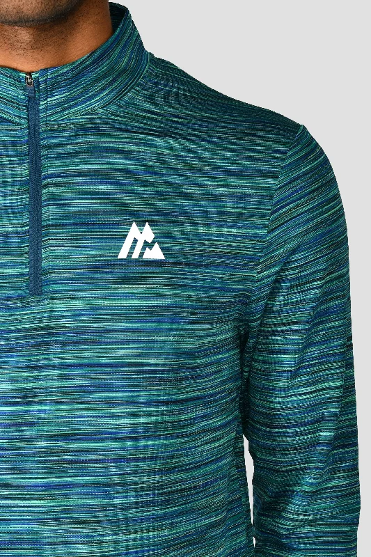 Trail 1/4 Zip - Navy/Turquoise