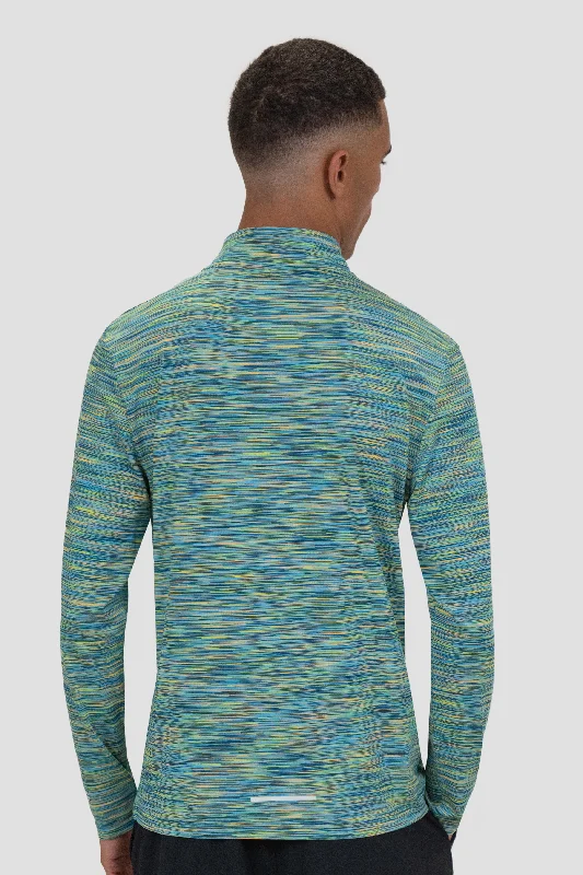 Trail 1/4 Zip - Blue/Orange/Lime