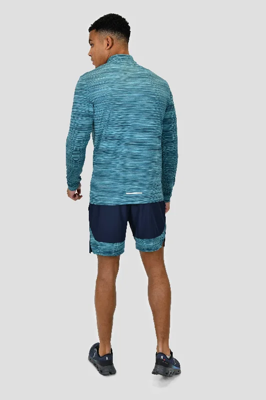 Trail 1/4 Zip - Navy/Dark Teal Multi