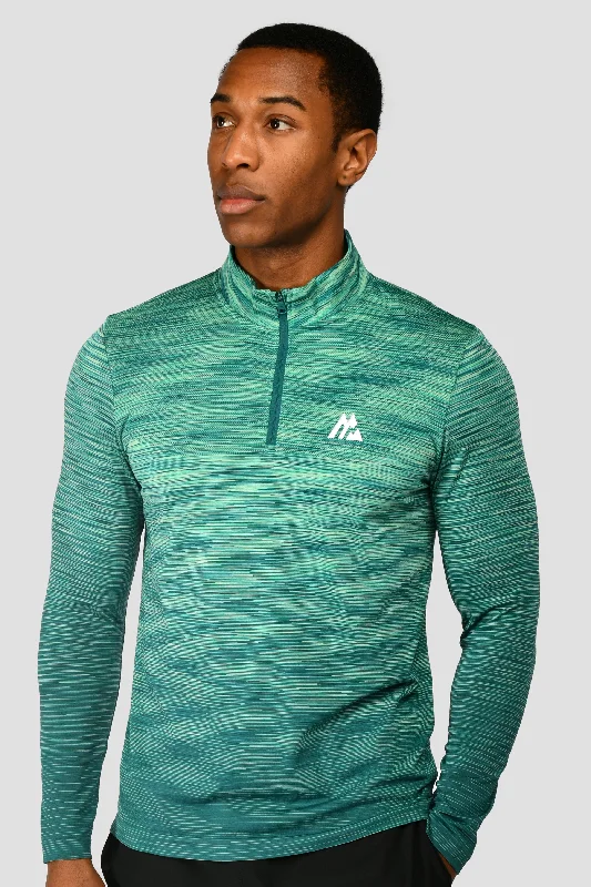 Trail Seamless 1/4 Zip - Mountain Meadow/Deep Sea