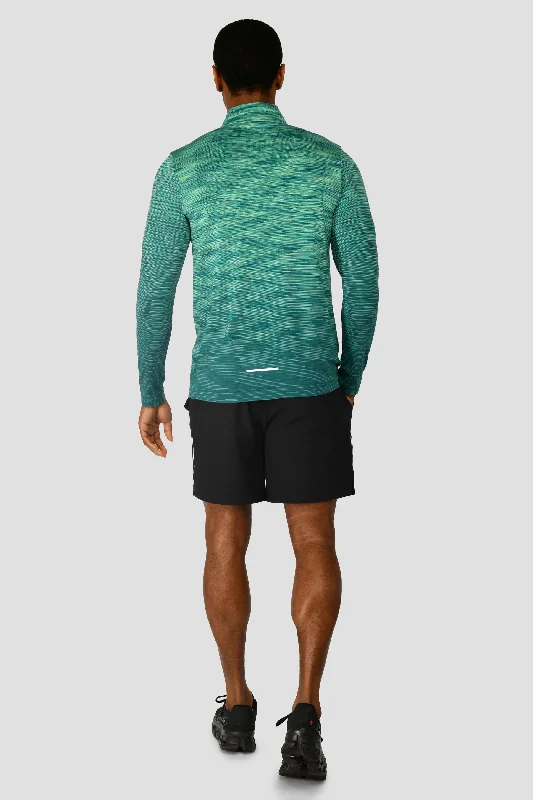 Trail Seamless 1/4 Zip - Mountain Meadow/Deep Sea