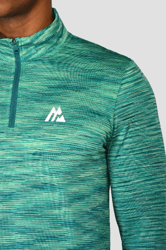 Trail Seamless 1/4 Zip - Mountain Meadow/Deep Sea