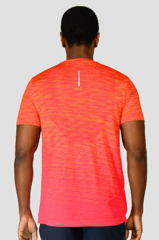 Trail Seamless T-Shirt - Fiery Orange/Hot Pink/Hibiscus