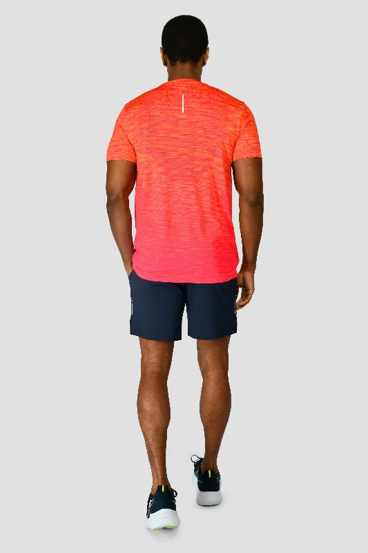 Trail Seamless T-Shirt - Fiery Orange/Hot Pink/Hibiscus