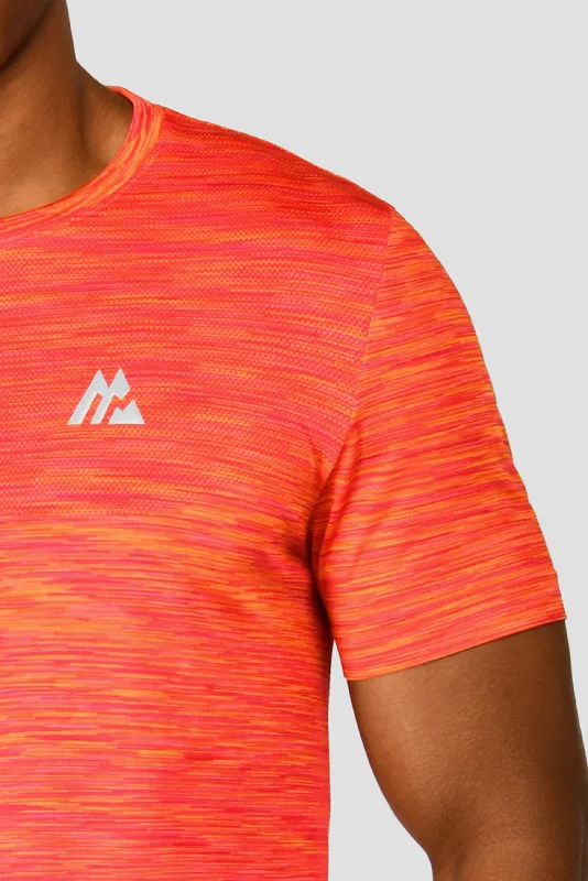 Trail Seamless T-Shirt - Fiery Orange/Hot Pink/Hibiscus