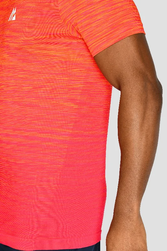 Trail Seamless T-Shirt - Fiery Orange/Hot Pink/Hibiscus