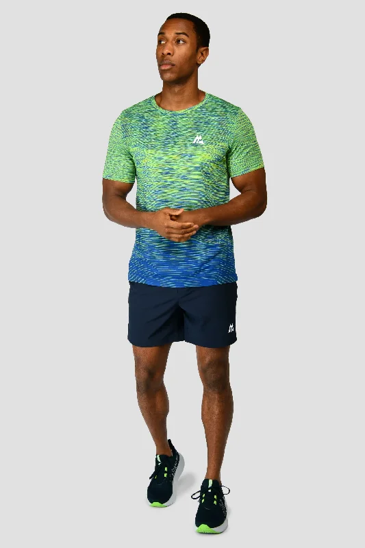 Trail Seamless T-Shirt - OG Neon/Cobalt Blue