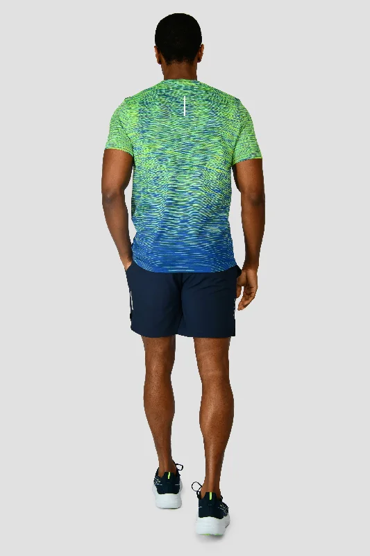 Trail Seamless T-Shirt - OG Neon/Cobalt Blue