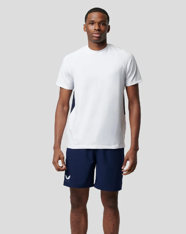 White Mesh Mixed Performance T-Shirt